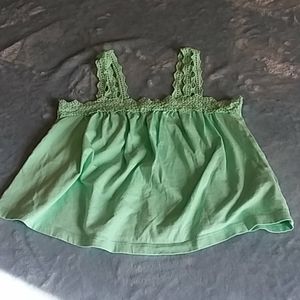 Girls light green top